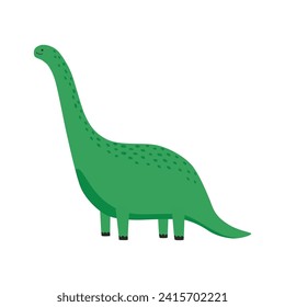 Vector a dinosaur brachiosaurus on white background.