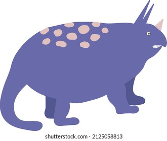 Vector dinosaur illustration in colorful trendy colors. Pink, violet, very peri. Great for kids nursery products, fabric and textile. Cute dino