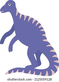 Vector dinosaur illustration in colorful trendy colors. Pink, violet, very peri. Great for kids nursery products, fabric and textile. Cute dino