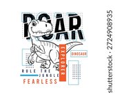 vector dinosaur illustration slogan text graphic 