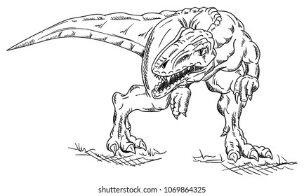 vector - dinosaur , isolated on background