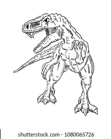 Tyrannosaurus Rex Illustration Coloring Book Stock Illustration ...