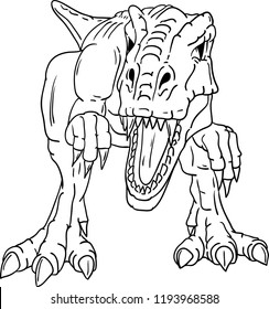 vector - dinosaur , isolated on background