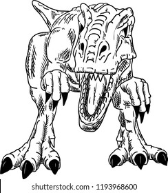 vector - dinosaur , isolated on background