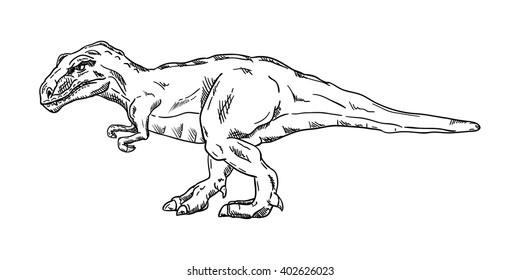 vector - dinosaur , isolated on background