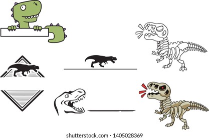 vector dinosaur logo sketch funny