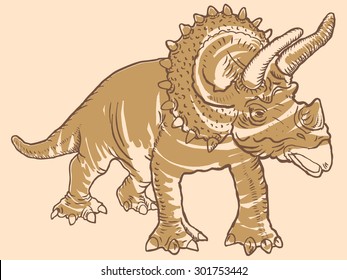 Vector dinosaur mascot illustration.