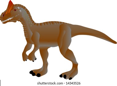 vector - Dinosaur on the white background