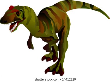 vector - Dinosaur on the white background