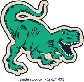 vector dinosaur print or badge design