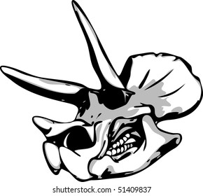 vector - Dinosaur Skull isolated on background