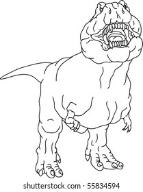 vector - dinosaur T rex isolated on background