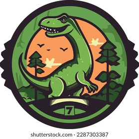 vector dinosaur t-shirt design logo