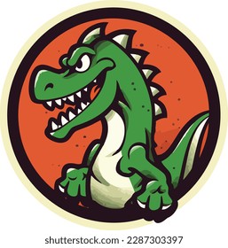 vector dinosaur t-shirt design logo