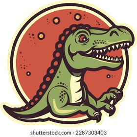 vector dinosaur t-shirt design logo