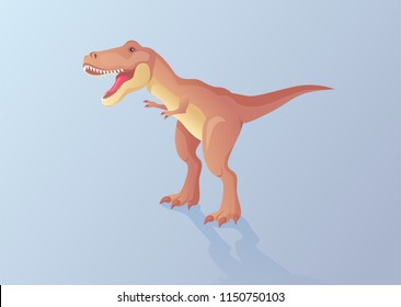 Vector dinosaur Tyrannosaurus rex illustration