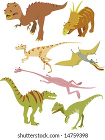 vector dinosaurs set 2
