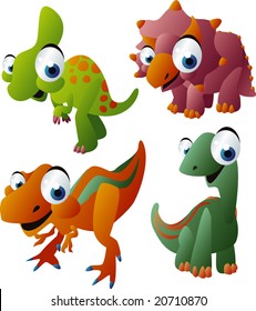 vector dinosaurs set