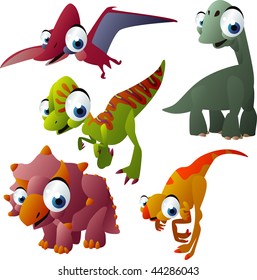 vector dinosaurs set