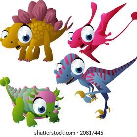 vector dinosaurs set 8