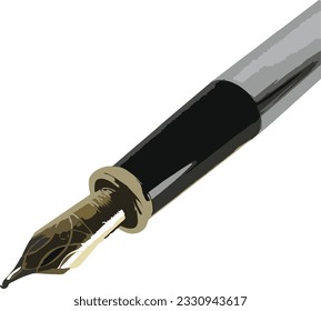 
vector dip ink pen for writing on paper