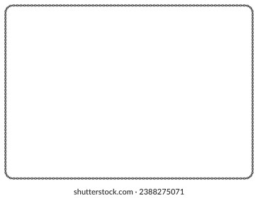 Diploma vectorial, marco de certificado compuesto de cadena negra. Aislado sobre fondo blanco.