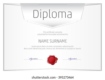 Vector diploma template