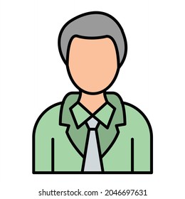 Vector Diplomat Filled Outline Icon Design

