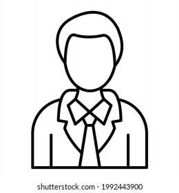 Diseño de iconos de esquema del diplomático vector
