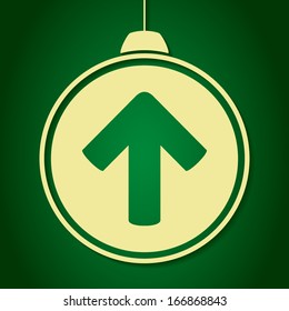 Vector direction arrow icon isolated. Up. Flat design