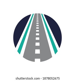 Vector direction logo combination. Street and pathway symbol.