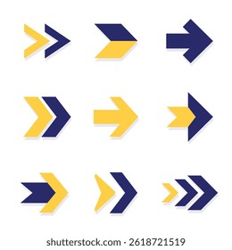 Vector Directional Arrow Icon Set