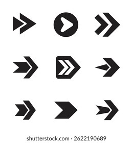 Vector Directional Arrow Icon Set