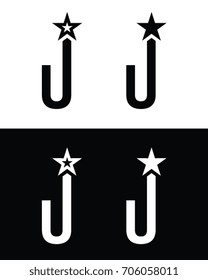 Vector Directional Arrow and Star Icon Set
