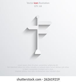 Vector directional signs flat icon illustration.