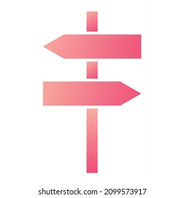 Vector Directions Glyph Gradient Icon Design
