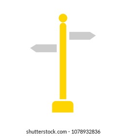 vector directions sign - street road directional symbol isolated, information icon