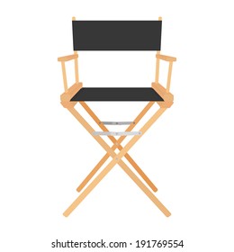 Vector Director Chair Icon Isolated On White Background