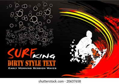 VETOR Dirt Style Surfers Cartão Fundo