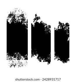 vector dirty distressed stroke texture banner set of three