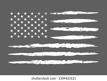 Vector dirty flag of USA. Grunge American flag.
