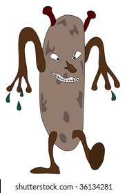 vector dirty microbe without gradients