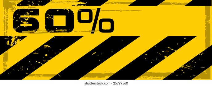 the vector dirty orange danger banner with text