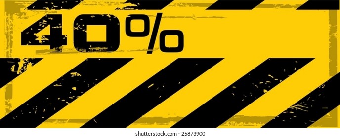 the vector dirty orange danger banner with text