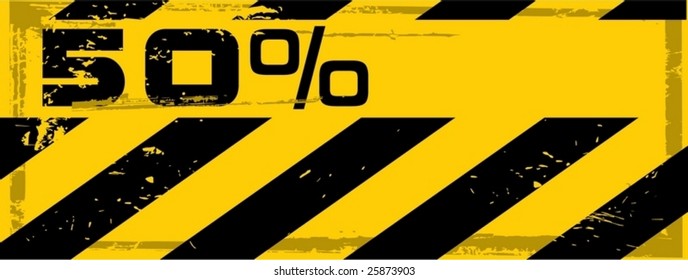 the vector dirty orange danger banner with text