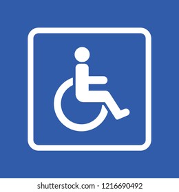 Vector Disabled Handicap Sign