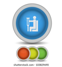 Vector disabled icon on white. Eps10