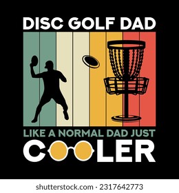 Vector Disc Golf silhouette Disc Golf player and icons vector illustration