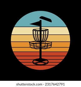 Essilueta de disco de vector de disco Disco Reproductor de golf e iconos ilustración vectorial