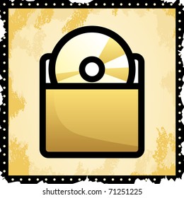  vector disc icon - disc with packing